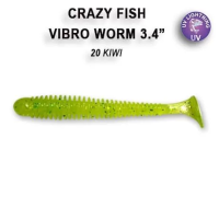 Силиконовая приманка Crazy Fish Vibro Worm 3.4" 12-85-20-6