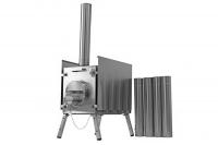 Печь Берег для палатки  "Экономка" Большая New (съемные экраны - труба 80мм)