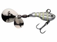 Тейл-спиннер Berkley Pulse Spintail 7cm 14gr Glow Silver Zebra