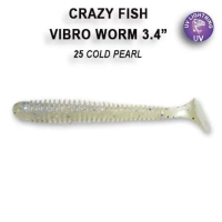 Силиконовая приманка Crazy Fish Vibro Worm 3.4" 12-85-25-6
