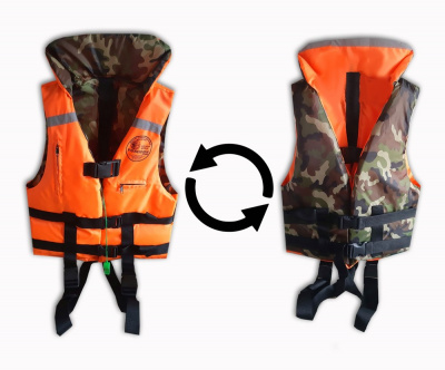 Жилет спасательный двусторонний взрослый до 120 кг