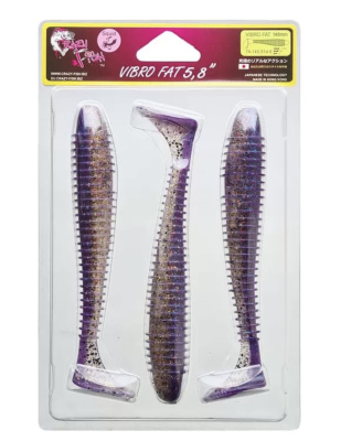 Силиконовая приманка Crazy Fish Vibro Fat 5.8" 74-145-51d-6