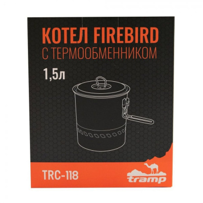 Котелок туристический Tramp Firebird с термообменником из анодированного алюминия 1.5 л TRC-118