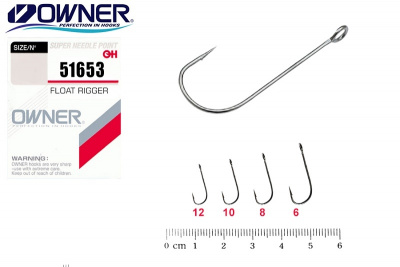 Крючок Owner Float Rigger 51653 №6 10шт.