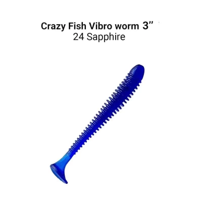 Силиконовая приманка Crazy Fish Vibro Worm 3" 11-75-24-6