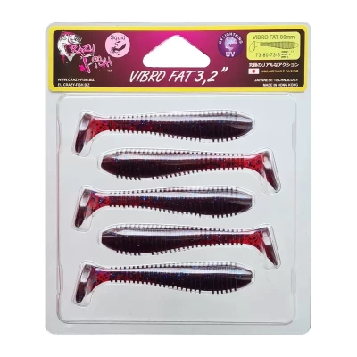Силиконовая приманка Crazy Fish Vibro Fat 3.2" 73-80-73-6