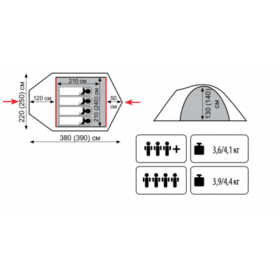 Палатка Универсальная Tramp Lite Camp 3 (V2)