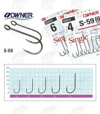 Крючок Owner Single Hook S-59 №10 10 шт.