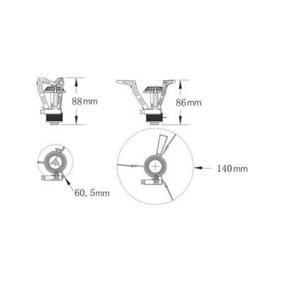 Tramp горелка туристическая складная TRG-044