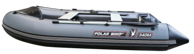 Лодка Polar Bird 385M Merlin НДНД Стеклокомпозит (чёрно-серый)
