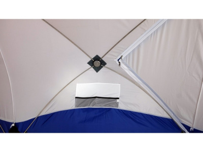 Всесезонная палатка Призма Шелтерс Big Twin (1-сл) 430*215 (бело-синий)