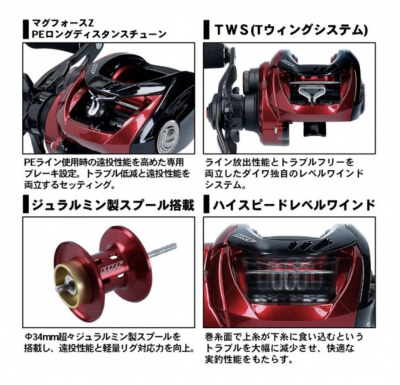 Катушка мультипликаторная Daiwa 20 HRF PE Special 8.1L-TW Left