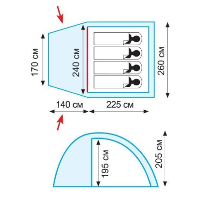 Палатка Кемпинговая Tramp Bell 4 (V2)