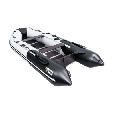 Лодка ПВХ Ривьера Компакт 3600 СК "Комби" светло-серый/черный