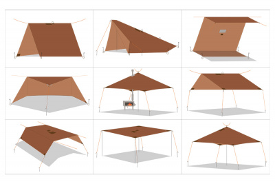 Тент туристический "Берег" 3х3 м ( нового образца )