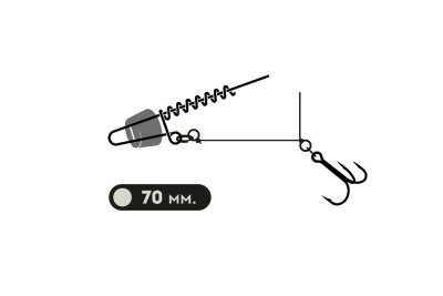 Оснастка Xbaits X Stinger Platinum 70 mm крючок 1