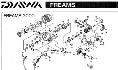 Катушка Daiwa 11 Freams 2000