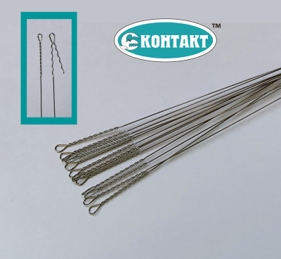 Поводок КОНТАКТ "Струна №2" диаметр 0,4 мм, 25 см тест 15 кг