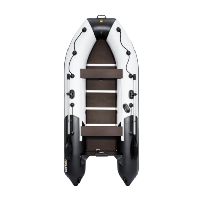 Лодка ПВХ Ривьера Компакт 3600 СК "Комби" светло-серый/черный