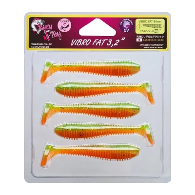 Силиконовая приманка Crazy Fish Vibro Fat 3.2" 73-80-5d-6