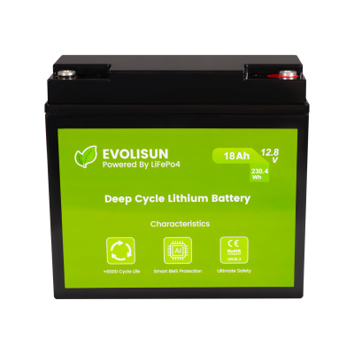 Аккумулятор EVOLISUN LiFePO4 12.8 V, 18 Ah (20A)