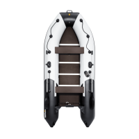 Лодка ПВХ Ривьера Компакт 3600 СК "Комби" светло-серый/черный