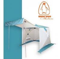 Всесезонная палатка Призма Шелтерс Премиум (2-сл) 215*215 (бело-зелёный)