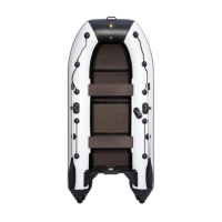 Лодка ПВХ Ривьера Компакт 3200 С "Касатка" светло-серый/черный