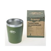 Термостакан металлический Tramp 250 мл зелёный