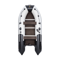 Лодка ПВХ Ривьера Компакт 3400 СК "Комби" светло-серый/черный