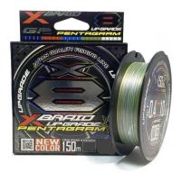 Шнур YGK X-Braid Upgrade X8 Pentagram 150m #0.6/0.128mm 14Lb/6.3kg