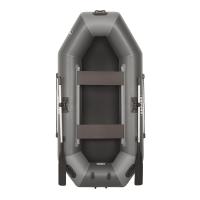 Лодка гребная под мотор Sharks S240 Люкс серо/чёрный (пол-книжка)