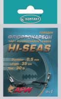 Поводок КОНТАКТ флюорокарбон AFW тест 30Lb, рыболовный поводок для ловли на джерки, свимбейты и бигбейты