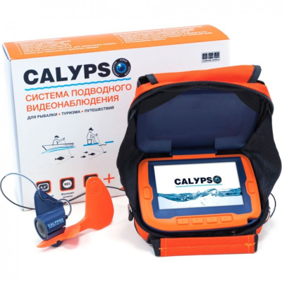 Подводная видео-камера CALYPSO UVS-03 PLUS с функцией записи + Комплект для установки камеры CALYPSO на лодку