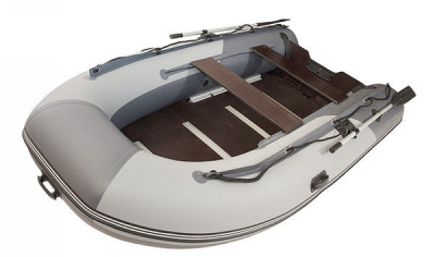 Лодка моторная килевая Лоцман М-330 Премиум (бело-серый)