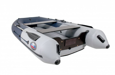 Лодка Grouper GR 335W (кокпит 80 см) НДНД (серо - синий) модель 2025 г