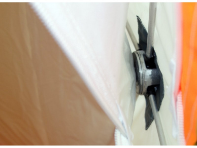 Зимняя палатка Призма Премиум STRONG (2-сл) 225*215 (бело-оранжевый)