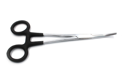 Зажим рыболовный Namazu, экстрактор корнцанг, L-180 мм прорезин. ручки, нерж. сталь