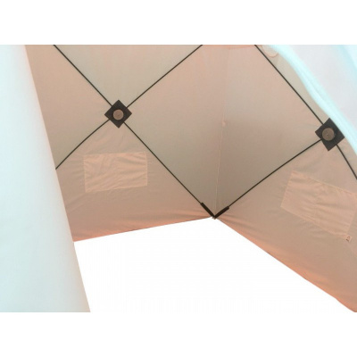 Зимняя палатка Пингвин Mr. Fisher 200 SТ с юбкой 200*200 (бело-оранжевый)