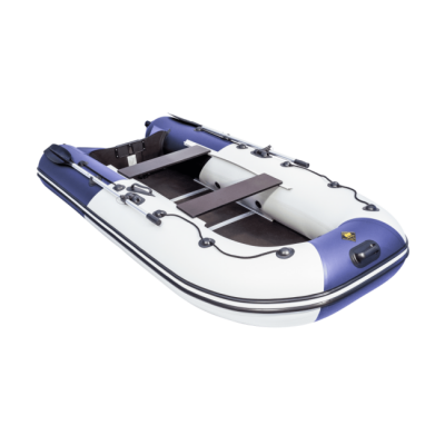 Лодка ПВХ Ривьера Компакт 3400 СК "Комби" светло-серый/синий