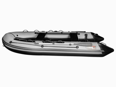 Надувная ПВХ лодка X-River Grace Wind 380 НДНД (пиксель - серый , серая фурнитура)