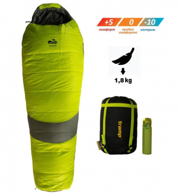 Спальный мешок кокон Tramp Voyager Long (правый) 230*90*55 см (-10°C)