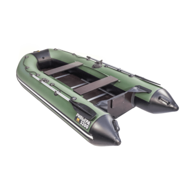 Лодка ПВХ Ривьера Компакт 3200 СК "Касатка" зеленый/черный