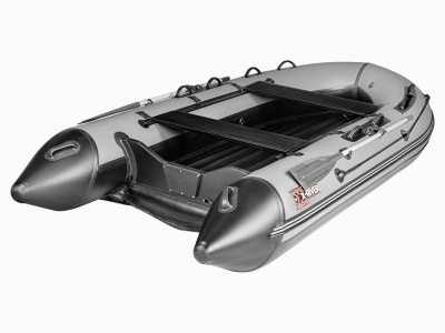 Надувная ПВХ лодка X-River Grace Wind 360 НДНД (оранжо - серый, серая фурнитура)