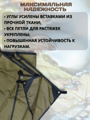 Тент TRAMP 3х5 м Полиэстер, зелёный (V2)