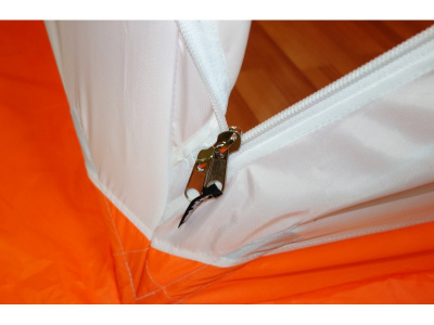 Зимняя палатка Призма Премиум (1-сл) 215*215 (бело-оранжевый)