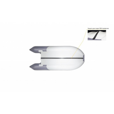 Лодка ПВХ Ривьера Компакт 3400 СК "Комби" светло-серый/графит