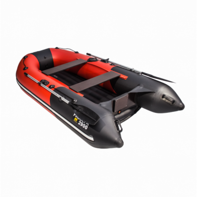 Лодка ПВХ Ривьера Компакт 2900 НДНД "Комби" красный/черный