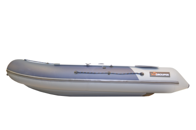 Лодка Grouper GR 375W (кокпит 92 см) НДНД (серо - красный) модель 2025 г