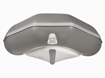 Надувная ПВХ лодка X-River Rocky 335 (серый, белая фурнитура) + дублирование тканью ПВХ дна